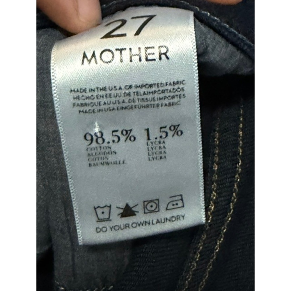 Mother Jeans Women's 27 The Rascal Cuff Meet Me at Midnight Dark Wash - Picture 6 of 6